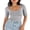 Gray, variant on ANRABESS Womens Half Sleeve Tops Square Neck Slim Fit T-Shirt Summer 2026 Fashion Casual Basic Tee Shirts Spring Work Outfits Parchment Medium