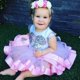 thumbnail image 2 of 13 Colors Princess Contrast Color Tutu Skirt Layered Ballet Bow Dance Ruffle Tul white rose red, 2 of 4