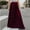 Wine, variant on Idoravan Women's Basic Versatile Skirt Womens Fashion High Waist Fold Soild Vintage Loose Beach Wrap Maxi Long Skirt