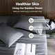thumbnail image 4 of Juego de sábanas de lujo 4 piezas fibra de bambú 300TC - Gris oscuro, hipoalergénico y transpirable para cama matrimonial, bolsillos profundos hasta 40cm, suavidad sedosa y ecológica. Incluye: sábana, 4 of 6