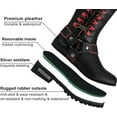 thumbnail image 6 of Dream Apparel Women's Motorcycle Riding Boots Knee High Boots Biker Boots Lace Up, 6 of 6