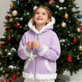 thumbnail image 7 of WOYY Little Girls Fleece Hooded Jacket Winter Warm Zip Up Coat Outerwear, Sizes 6-7, 7 of 7