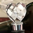 thumbnail image 5 of NUZYZ Heart Shape Rhinestone Alloy Wedding Party Wine Bottle Stopper, 5 of 6