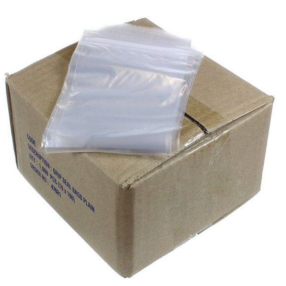 Polybags Budget Grip Seal Plastic Food Bags (Box Of 1000)
