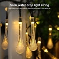 thumbnail image 2 of Guirnalda de luces LED solares en forma de lágrima, con burbujas, forma de perla redonda, gypsophila, decoración navideña impermeable para exteriores, luz solar blanca cálida, 5 m, 20 luces, 2 of 5