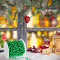 thumbnail image 2 of 98.4 Feet Christmas Tree Beads Garland Decoration, NOGIS Artificial Plastic Reflective Pearls Strands String Chain Beaded Roll (Green), 2 of 7