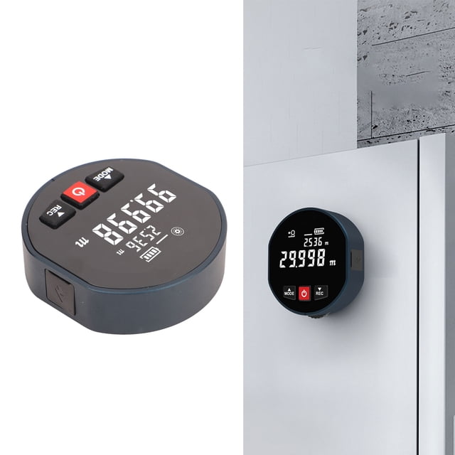 Roller Distance Meter, 0-99.999m M in Ft Units Switching High Accuracy Electronic Rangefinder 240mAh Battery for Arc Straight Line Irregular Items