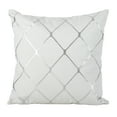 thumbnail image 3 of Saro Lifestyle Metallic Diamond Design Pillow Silver 18" x 18", 3 of 5
