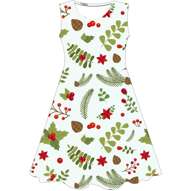 Ropa de verano para niños de Papá Noel, vestidos de Navidad para niñas bonitas, traje de fiesta de Papá Noel, trajes 3D, Navidad 6M Gao Jinjia LED