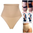 thumbnail image 4 of Ropa moladora cintura media para mujer, bragas que levantan entrenador cintura duraro, pantalones algazantes, bragas cómodas , Beige Beige Hugo Bragas de cintura media, 4 of 10