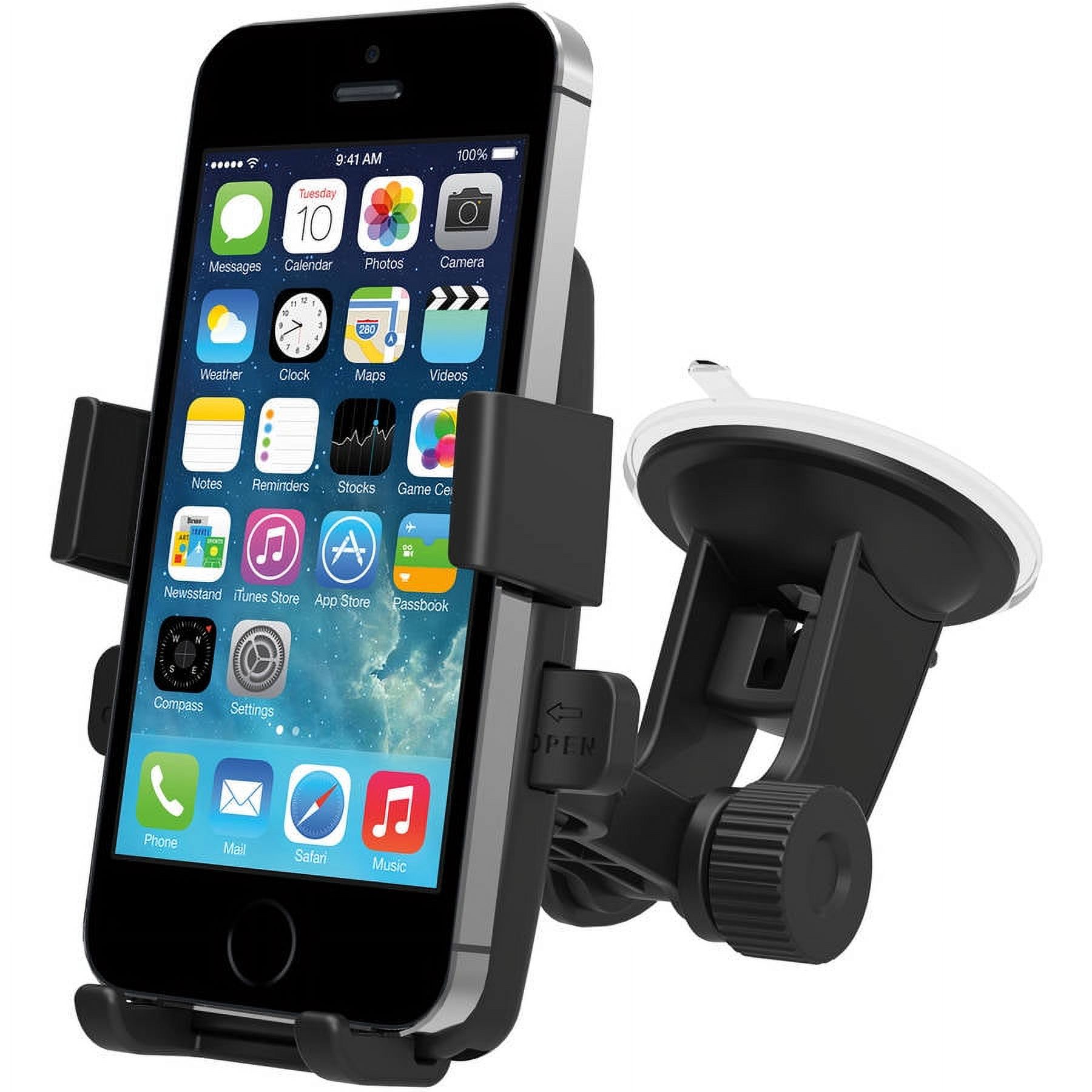 iOttie Easy One Touch Windshield Dashboard Car Mount Holder for iPhone 7/6s/6, Galaxy S8/S7- Retail Packaging- Black - image 2 of 6