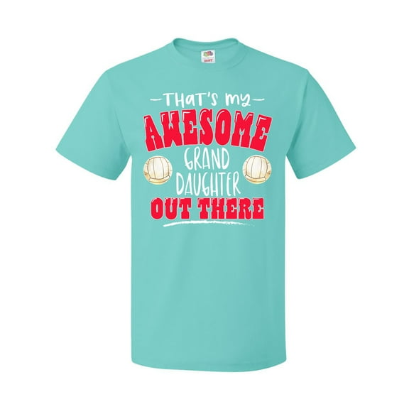 Inktastic That's My Awesome Granddaughter out There with Volleyball T-Shirt