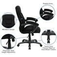 thumbnail image 6 of Flash Furniture High Back Black Microfiber Contemporary Executive Swivel Ergonomic Office Chair with Arms, 6 of 13