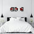 thumbnail image 5 of 3 pc Red Rose Wall Decor Black and White Red Rose Pictures for Wall Canvas Art Red Bedroom Decor Red Wall Art Flower Picture on Canvas for Home Decor Stretched and Framed 12X12inches, 5 of 6