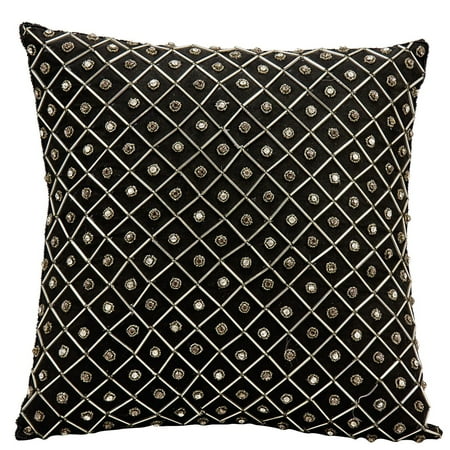 Product Of Black Bridal Diamonds 40 X 40 Decorative Pillow By Gorgeous Nourison Decorative Pillows Product Of Black Bridal Diamonds 40 X 40 Decorative Pillow By Gorgeous Nourison Decorative Pillows