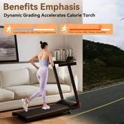 Treadmill for Home with Incline Folding Treadmills Running Machine for Small Spaces with Handle 300 LB, 3HP, 7.5 MPH Foldable Treadmill with App