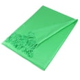 thumbnail image 3 of TZ Promise Women Kelly Green Pashmina Shawl and Wrap Soft Solid Color Scarf with Fringes, 3 of 5