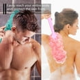 thumbnail image 5 of Limpiador de espalda para ducha, cepillo trasero de mango largo para ducha, esponja de malla de nailon suave para ducha, lufa en un palo para hombres y mujeres, limpieza exfoliante para ancianos Jormftte CPB-DE-WX166-2, 5 of 5
