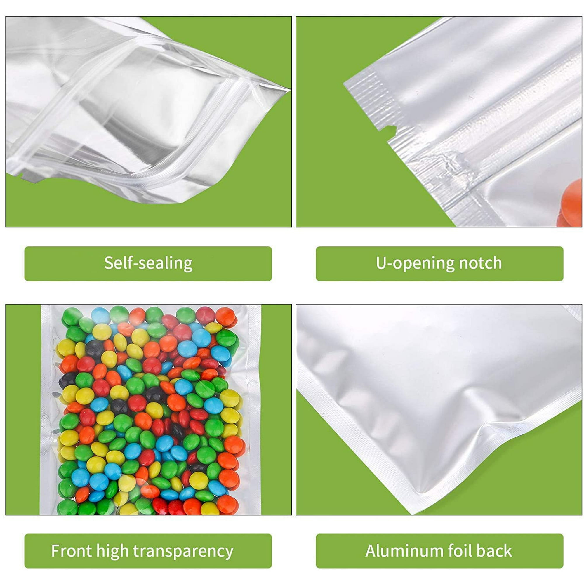 100 pcs customized printed bags mylar aluminum foil zip lock pouch food storage moisture proof keep aroma bags new arrivals