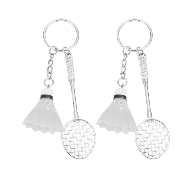 llaveros de pelota de bádminton con colgantes de estilo deportivo.