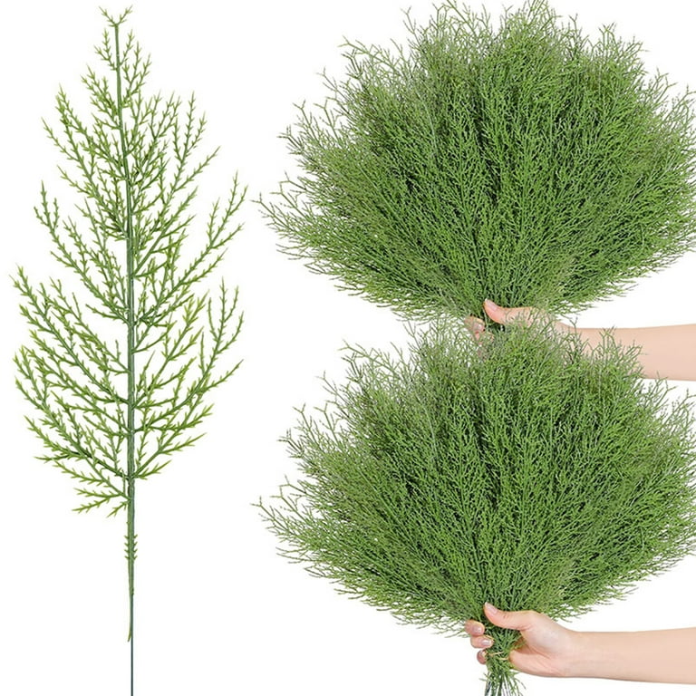Honrane Faux Pine Branches Durable Plastic Pine Branches 40pcs