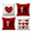 Red3, variant on Valentine’s Day Pillow Covers 18x18 Set of 4, Red White Love Heart Throw Pillow Cases, Smiley Heart & “I Love You” Decorative Cushion Covers for Valentine Home Couch Sofa Decor