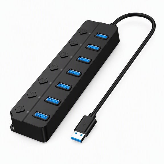 7-in-1 USB hub, 5 Gbps ultra-high-speed data transfer, 0.3 m cable