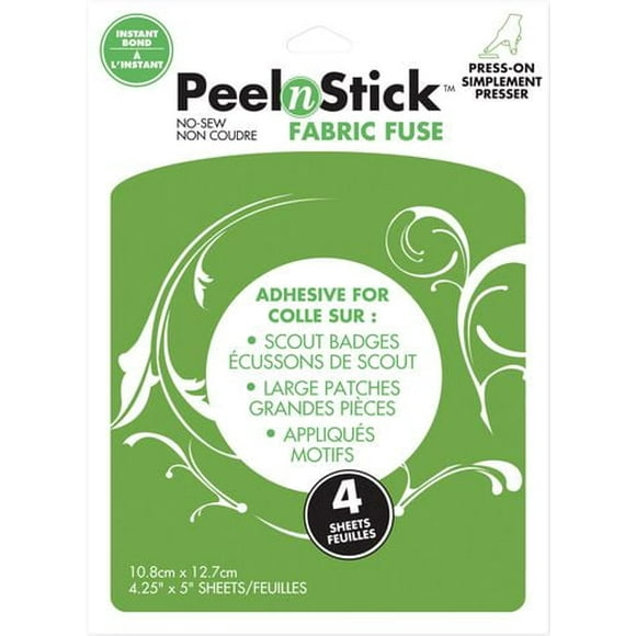 Feuilles adhésives HEATnBOND pour le tissu, 10,8 x 12,7 cm (4¼″ x 5″), 4 morceaux 4 feuilles