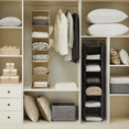 thumbnail image 2 of YOUDENOVA Hanging Closet Organizer, 6-Shelf Cloth Hanging Storage with Side Pockets,Beige, 2 of 7