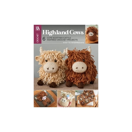 Leisure Arts Highland Cows Crochet Book – Delightful Crochet Amigurumi Pattern Books Featuring Adorable Highland Cows, Perfect Animals Pattern Book For Crafters