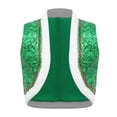 thumbnail image 3 of Ocealan Kids Boys Girls Christmas Elf Warm Vest Sleeveless Open Front Waistcoat Sequins Top Green 8, 3 of 5