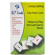 57 Cards Plastics: Premium Rook Quality Cards [Green Backs]