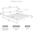 thumbnail image 7 of Sha Cerlin Full Size Upholstered Platform Bed Fame with Adjustable Leather Headboard, Wood Slat Support, Black, 7 of 7
