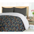thumbnail image 5 of Ambesonne Geometric Duvet Cover Sets, Retro Halved Rounds, 2-King, Multicolor, 5 of 6