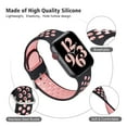 thumbnail image 4 of WFEAGL Silicone Apple Watch Band Sport Strap with Air Hole 42mm 44mm 45mm Black Pink, 4 of 8