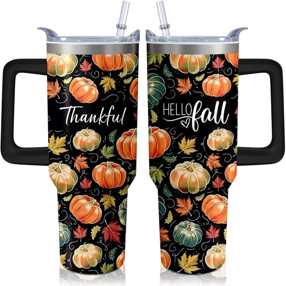 40oz Cute Ghost Halloween Tumbler With Handle and Straw,Gifts for Women Spooky Pink Bat Melting Smile Face Coffee Mug Water Bottle, Stainless Steel Insulated Cup