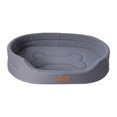 thumbnail image 1 of Cama para cachorros, cama ovalada para perros, cama lavable para mascotas, sofá rectangular transpirable para gatos y perros Gris XL, 1 of 9