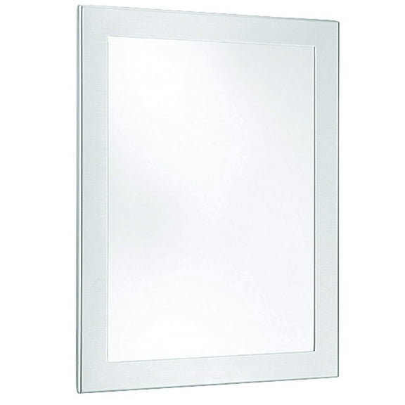 Bradley SA01-600002 - Framed Wall Mirror, Stainless Steel, Chase-Mounted, 12x16