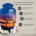 thumbnail image 7 of Cherry Blossom Urn for Human Ashes - Decorative Flower Urns for Ashes for Women Sunset - Blue Decorative Urns for Adults - 10 Inch Large Urn for Father, 7 of 7