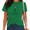 1-green, variant on Women's Single Line Sketch Flame Mix Serif Cursive Saint Faith Inspirational Quote Graphic Commuting Short Sleeve T-Shirt