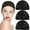 Black, variant on NOGIS Crochet Hair Net 3Pcs Mesh Cover Curls Hair Wrap Towels Sleeping Soft Nylon Bun Lifting Strap Thick Short Knit Snoods Hat Women Long Short Straight Curl Wig Black