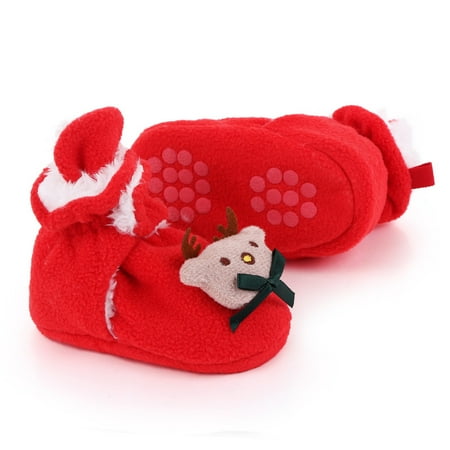 

Hvyes Halloween Gifts Newborn Infant Baby Girls Christmas Shoes Footwear Crib Warm Winter Bootie