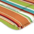 thumbnail image 5 of Jordan Manufacturing 38" x 21" Covert Breeze Multicolor Stripe Rectangular Outdoor Chair Cushion with Ties and Hanger Loop, 5 of 15