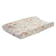 Lambs & Ivy 100% Polyester Fits Standard Changing Pad Diaper Changing Pad Cover, 1 Pack, Coral Gray Gold
