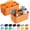 Orange, variant on 2 Pack Plastic Caddy with Handle, Stackable Storage Organization for Cleaning, Bath, Makeup, Art, Craft, Stationery, Classroom and Office, Portable Tote Organizer