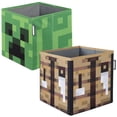 thumbnail image 3 of Minecraft: Fabric Storage Boxes: 2pc - Creeper & Crafting Table - 10" Collapsible Cubes, Toy-Games-Clothes Organization, Game Themed Designs, Licensed, 3 of 11