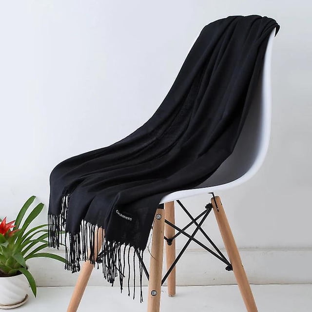 Bufanda de Cachemira de diseño fino para hombre y mujer, chal con borlas para mujer y hombre, bufanda de otoño de marca Unis