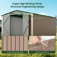 thumbnail image 5 of GVDV 10x14 FT Outdoor Metal Storage Shed, Durable Garden Shed with Updated Frame Structure for Backyard, Patio, Tool Storage, All-Weather Shelter, 5 of 10