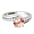 thumbnail image 2 of Aonejewelry 1.15 Ct. Halo Morganite and Diamond Engagement Ring Crafted In 14k Solid White Gold, 2 of 4