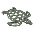 thumbnail image 6 of Nautical Marine Verdigris Giant Sea Turtle Rustic Cast Iron Wall Or Table Trivet, 6 of 8